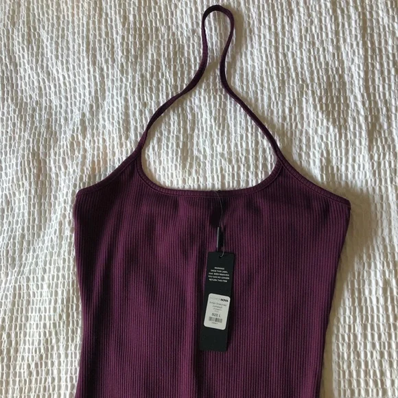 FASHION NOVA - Amari Snatched Jumpsuit Plum Color Size L. N.W.T. $ 20.00 - Picture 2 of 7